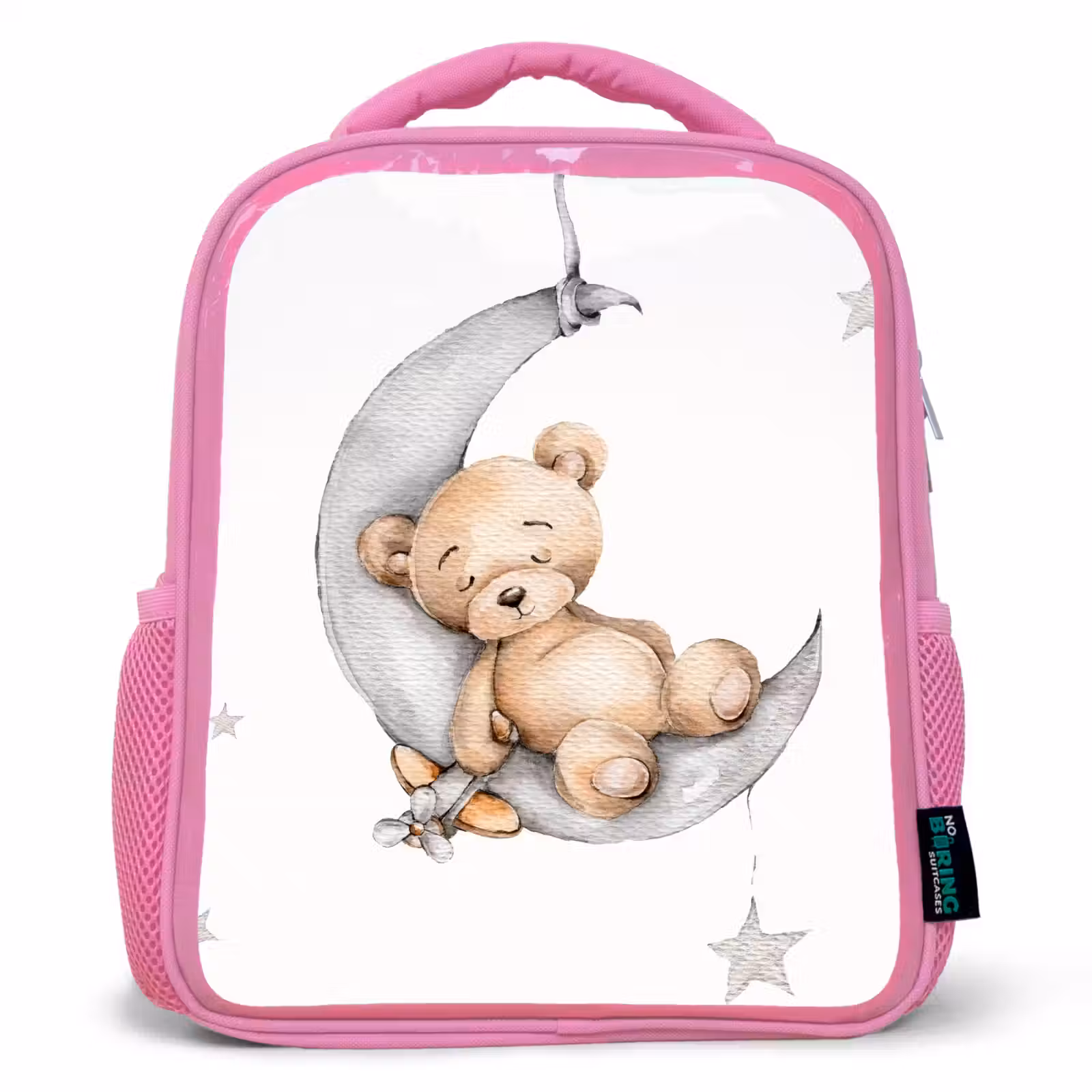 Kids backpack - Pink - Bear - Moon - Stars - Children — 1