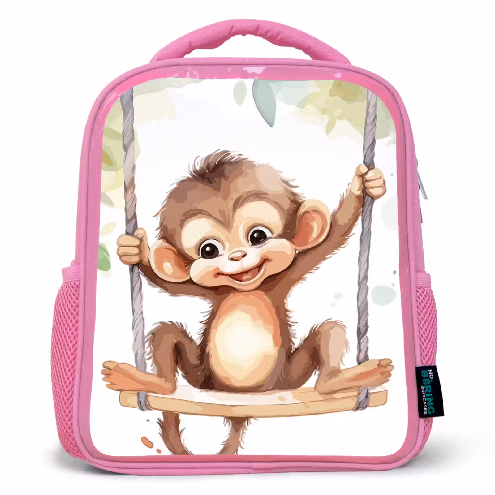 Kids backpack - Pink - Monkey - Animal - Children - Jungle — 1