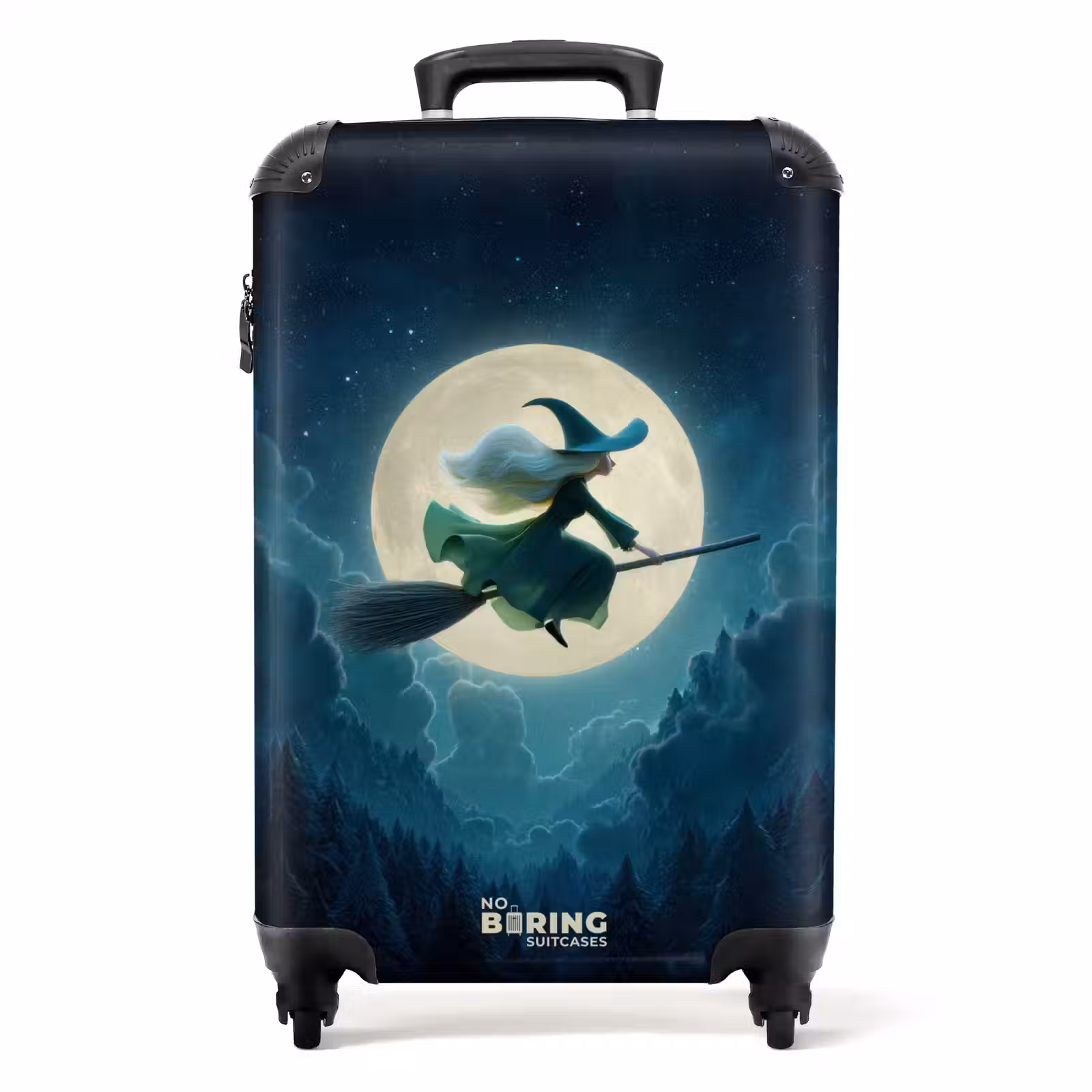 Suitcase - Elder witch on a broom under the moon — 1