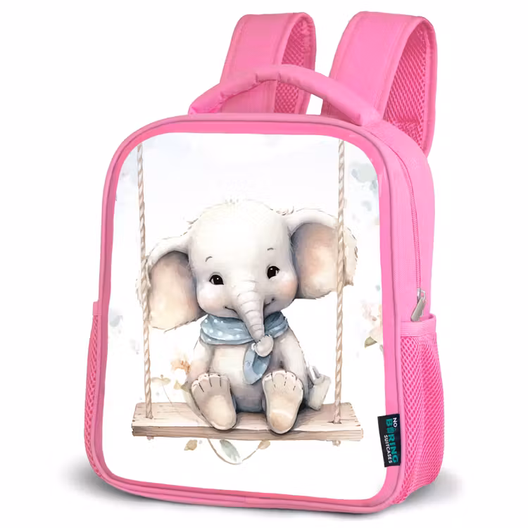 Kids backpack - Pink - Elephant - Animal - Children — 4