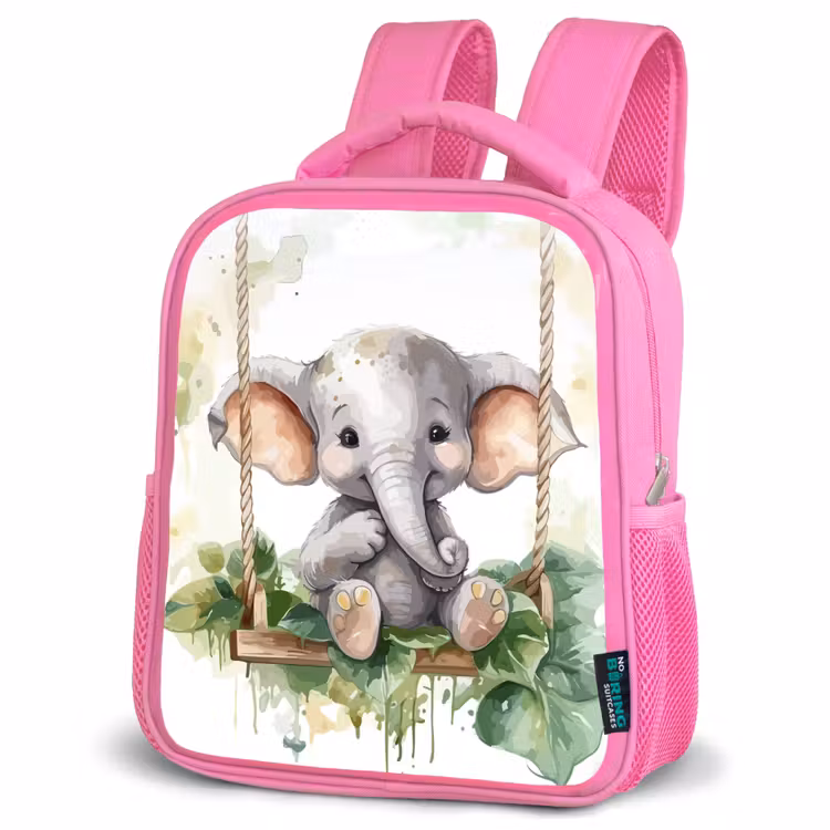 Kids backpack - Pink - Elephant - Animal - Children - Jungle — 4
