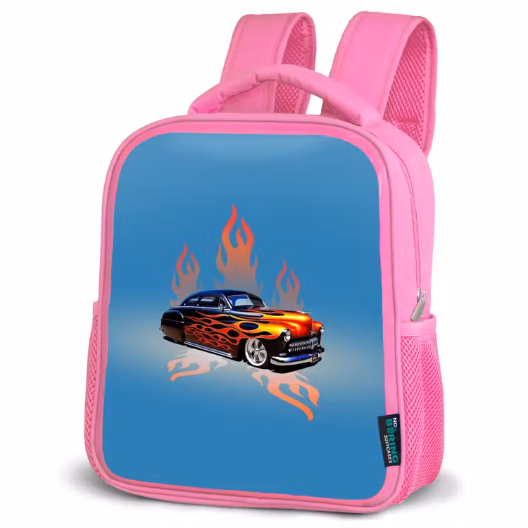 Kids backpack - Pink - Hotrod flames — 4