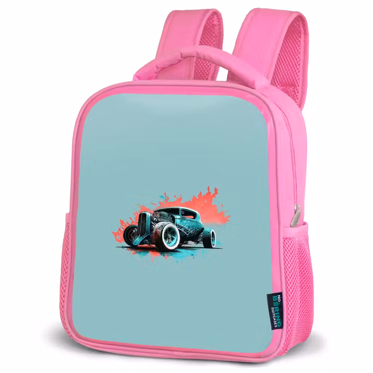 Kids backpack - Pink - Hotrod turquoise — 4