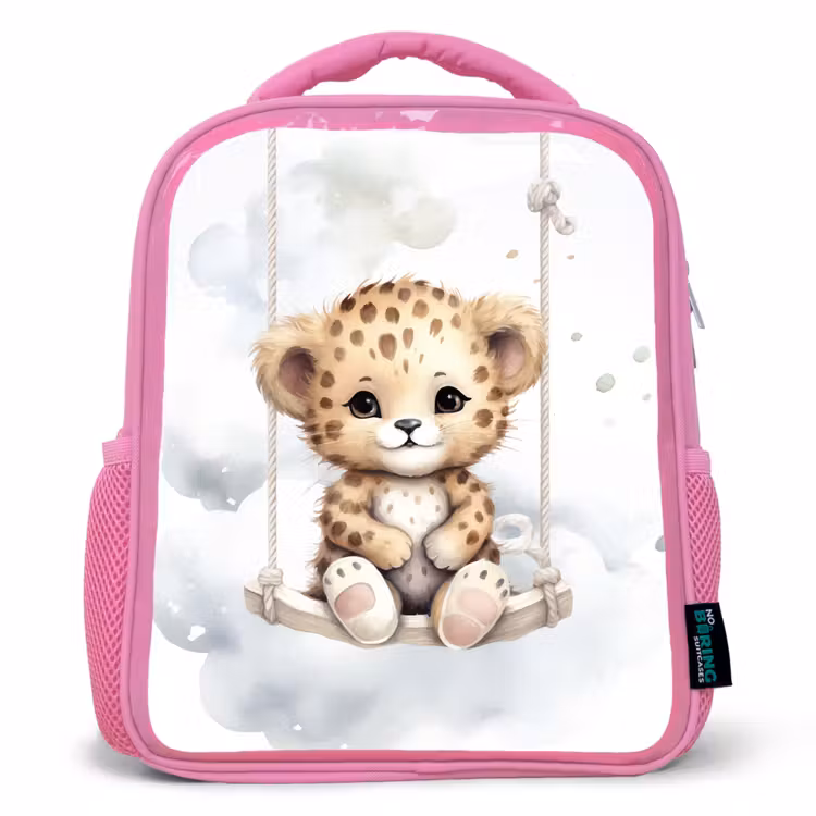 Kids backpack - Pink - Leopard - Animal - Children — 1