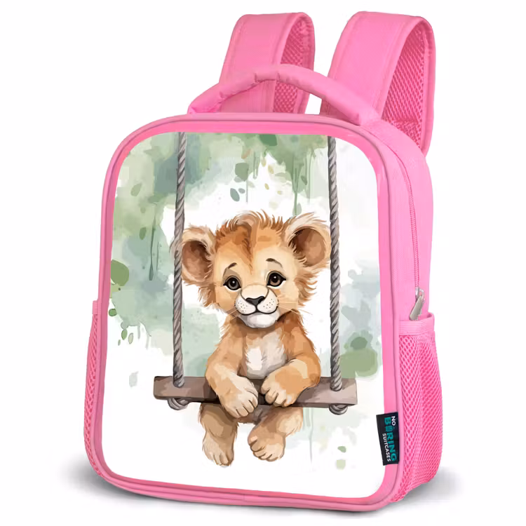 Kids backpack - Pink - Lion - Animal - Children - Jungle — 4
