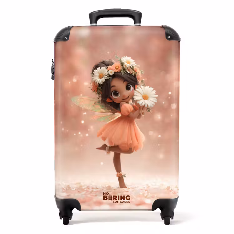 Suitcase - Fairy in an orange dress with a daisy — 1