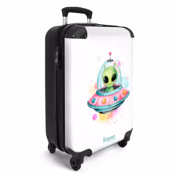 Suitcase - Alien in a colorful UFO — 2