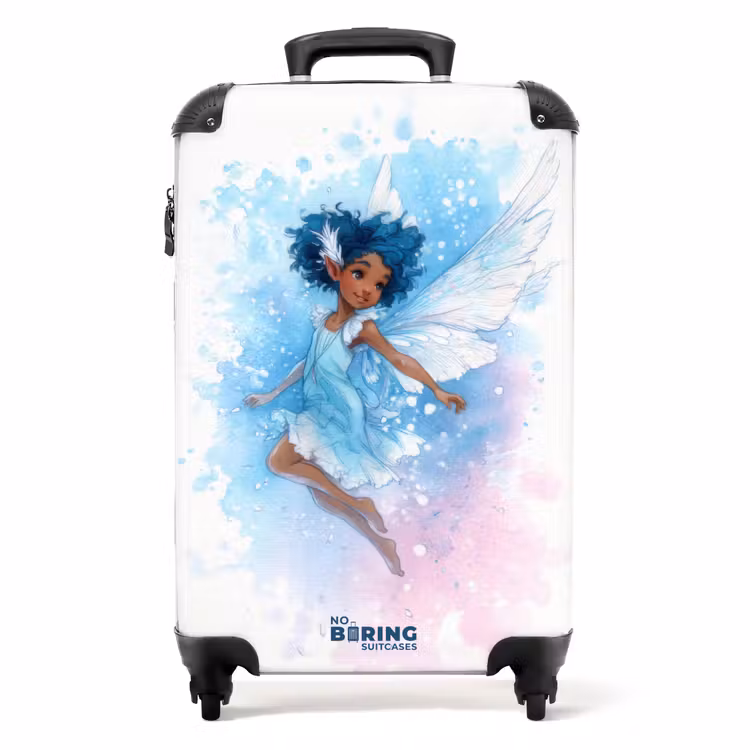 Suitcase - Blue fairy with wings — 1