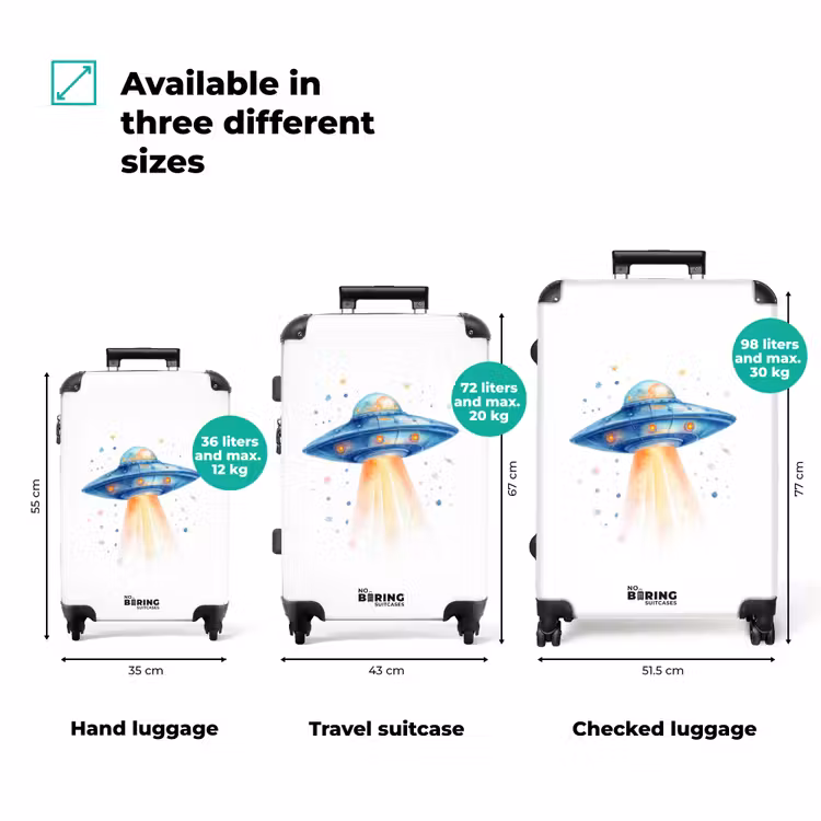Suitcase - Blue ufo taking off — 3