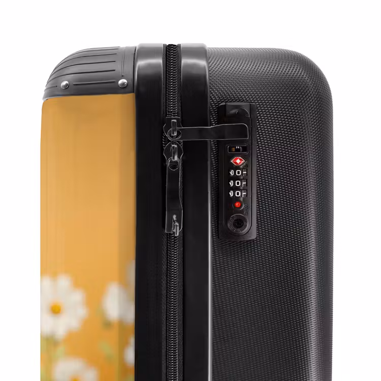 Suitcase - Cheerful fluffy monster with flower — 6