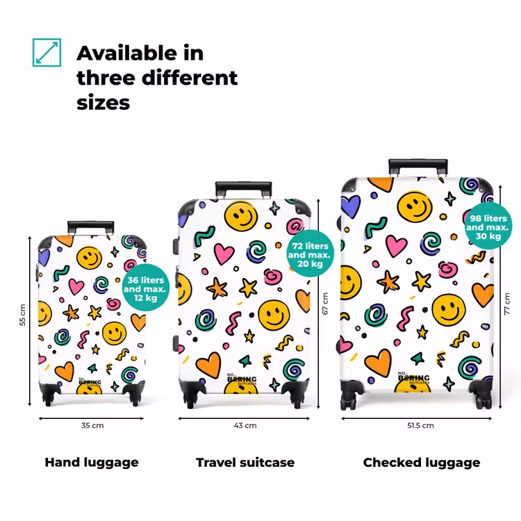 Suitcase - Colorful pattern on a white background — 3