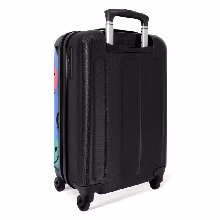 Suitcase - Colorful smiley faces on a blue background — 4