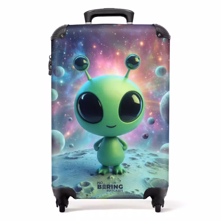 Suitcase - Green alien on a planet — 1