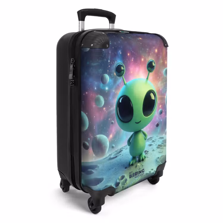 Suitcase - Green alien on a planet — 2
