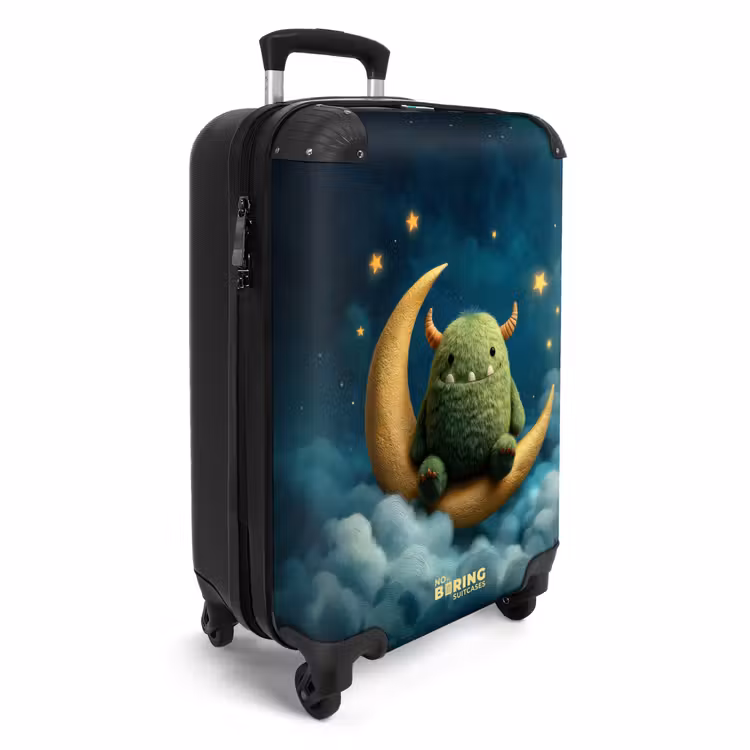 Suitcase - Green monster on the moon — 2