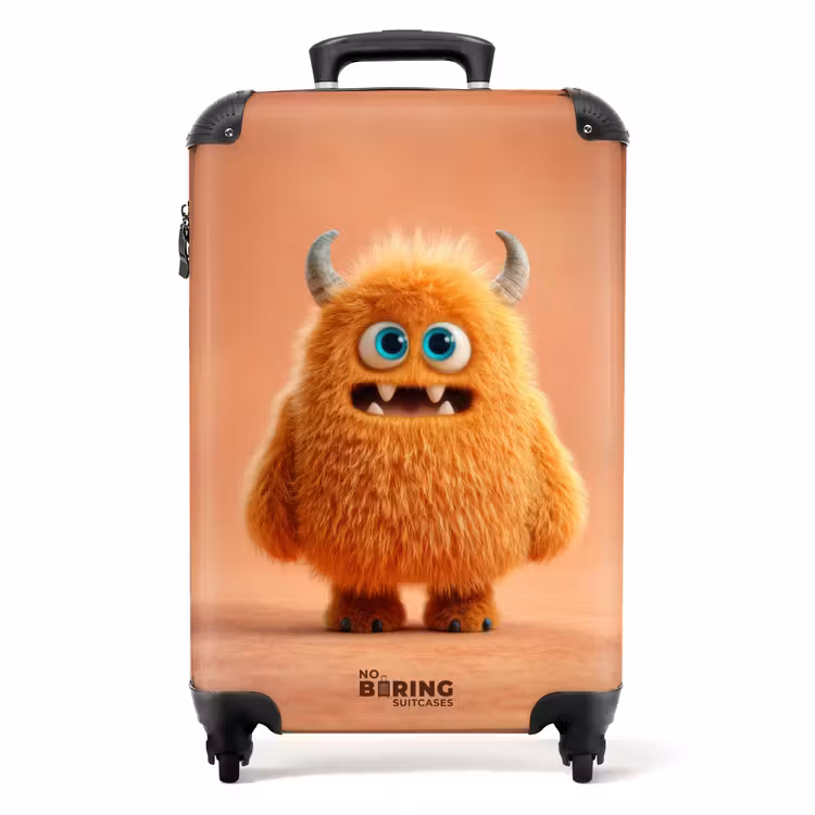 Suitcase - Orange monster on an orange background — 1