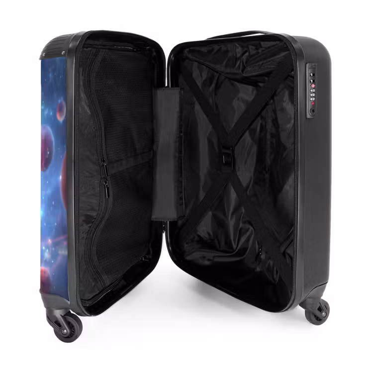 Suitcase - Pink alien among the planets — 5