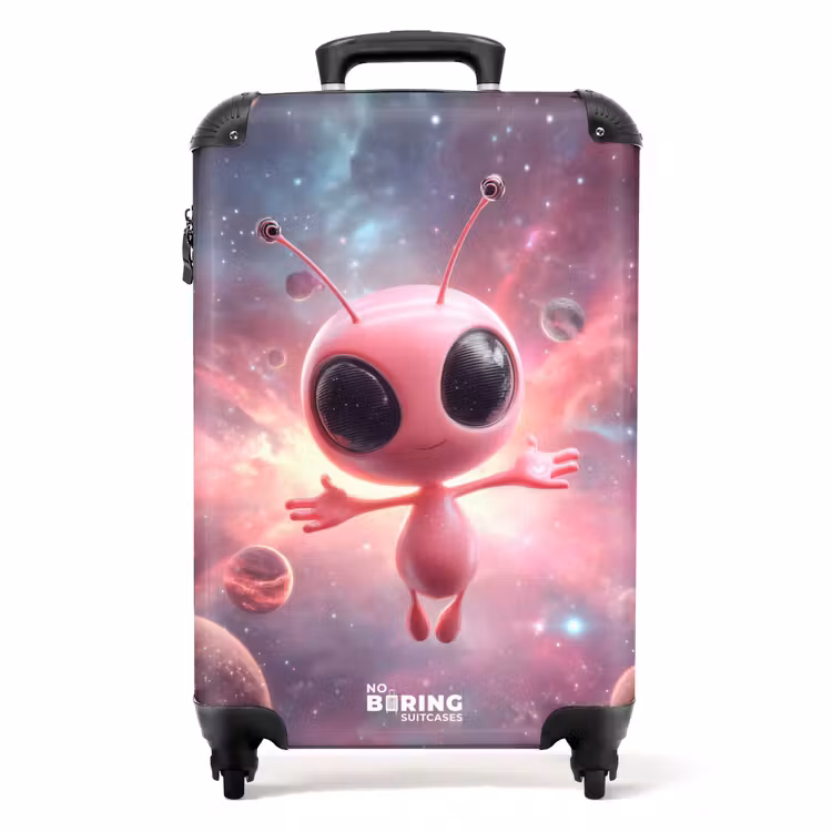 Suitcase - Pink alien in space — 1
