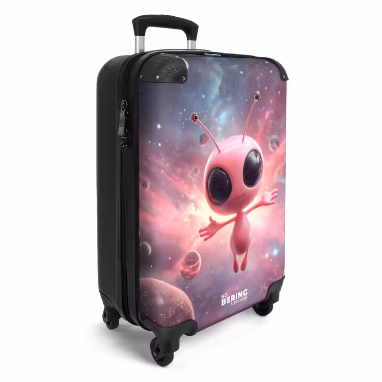 Suitcase - Pink alien in space — 2