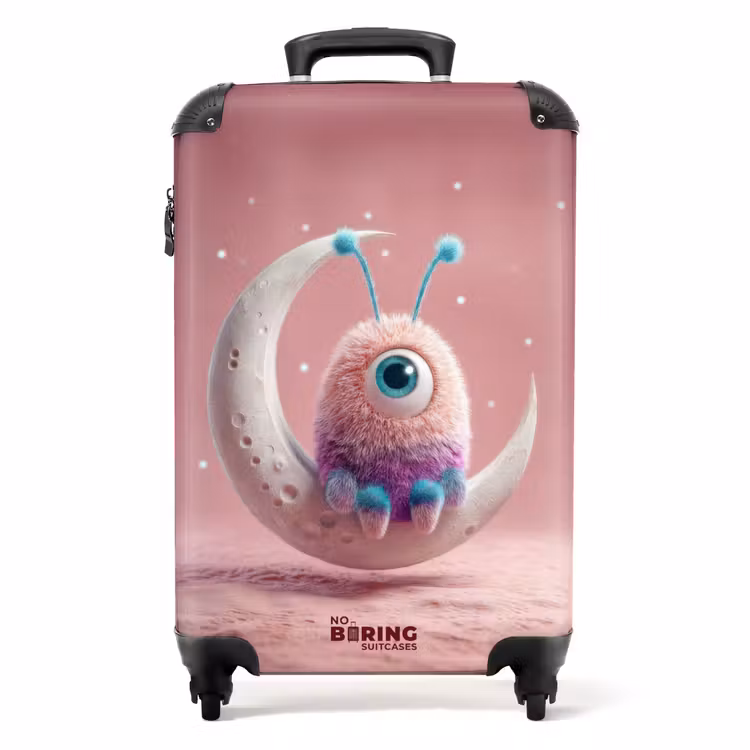 Suitcase - Pink monster on the moon — 1