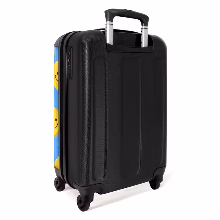 Suitcase - Smiley faces on a blue background — 4
