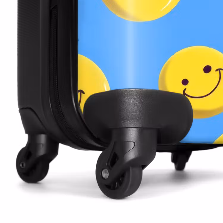 Suitcase - Smiley faces on a blue background — 7