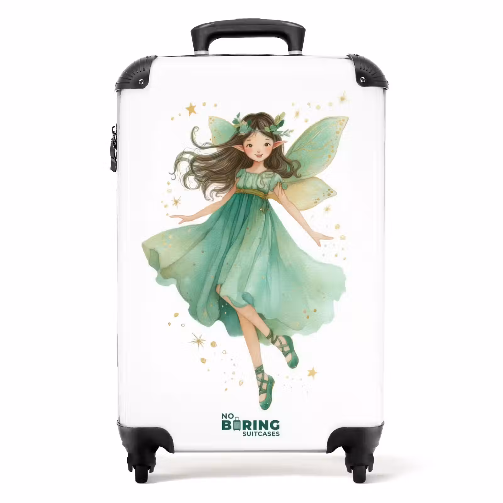 Suitcase - Elf with brown hair and a green dress — 1