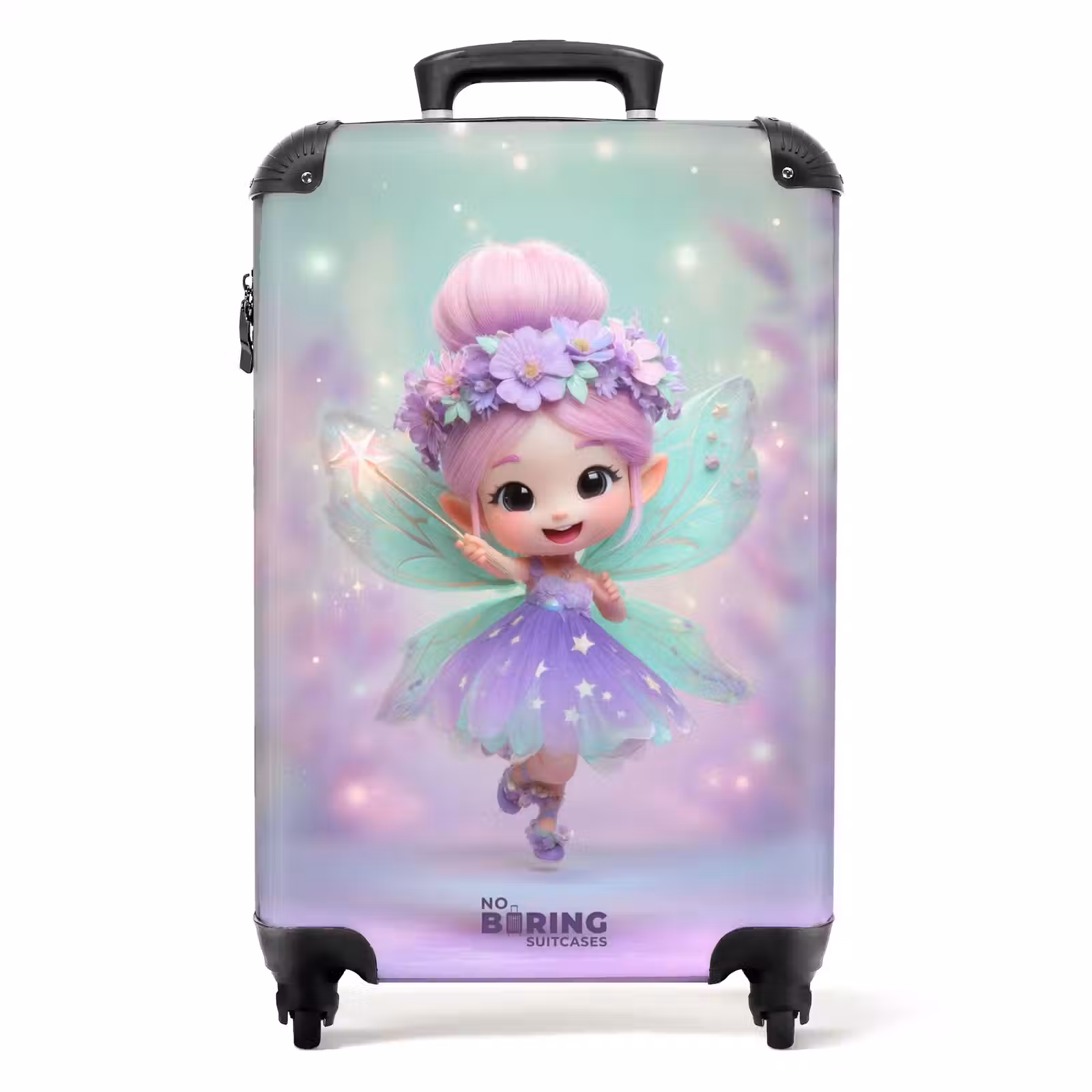Suitcase - Fairy in a purple dress with blue wings — 1