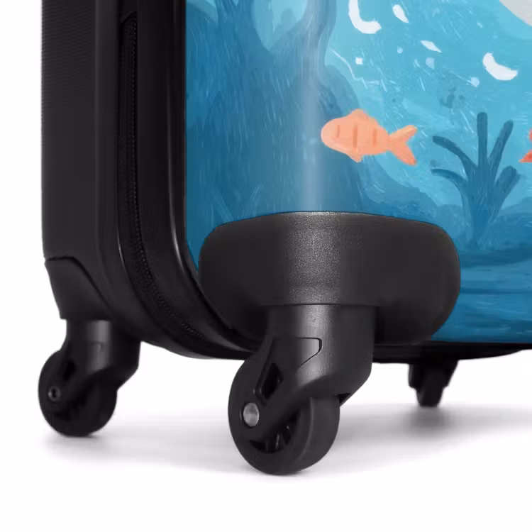 Suitcase - animation shark swimming in the water — 7