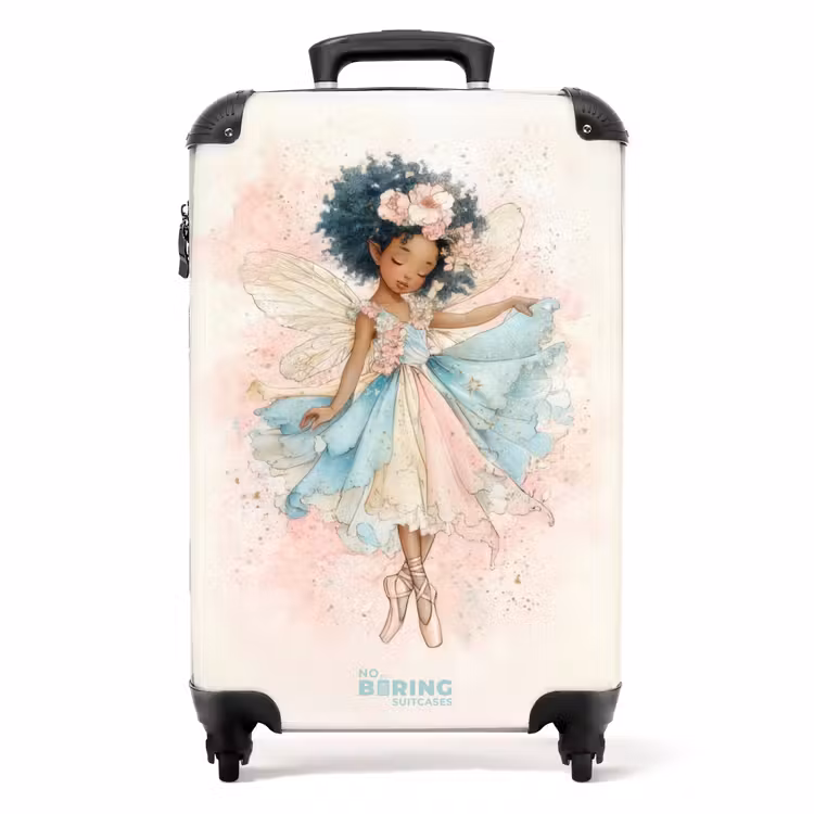 Suitcase - Elf in a pastel dress and wings — 1