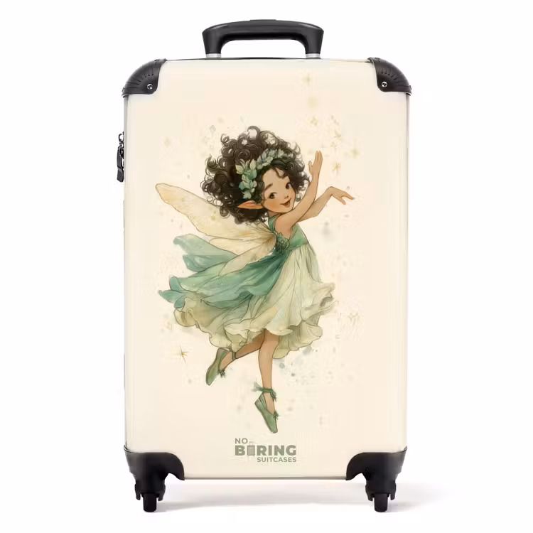 Suitcase - Elf with dark curls and a green dress — 1