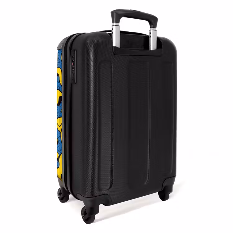 Suitcase - Flowing smiley faces on a blue background — 4