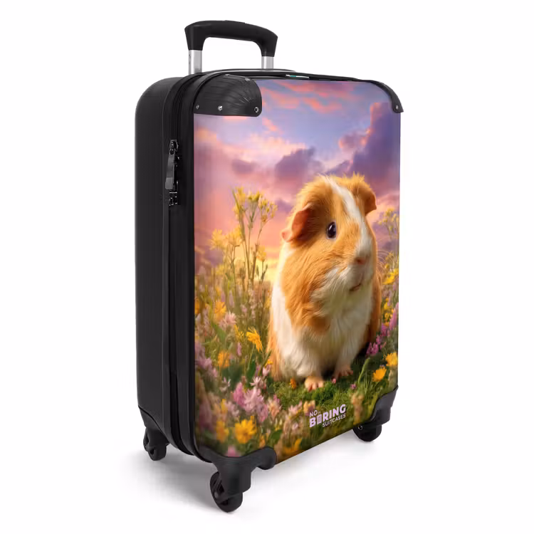 Suitcase - Hamster among flowers with sunset — 2
