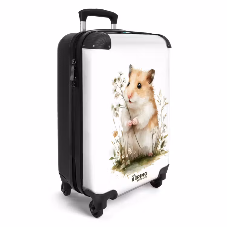 Suitcase - Hamster with flowers — 2