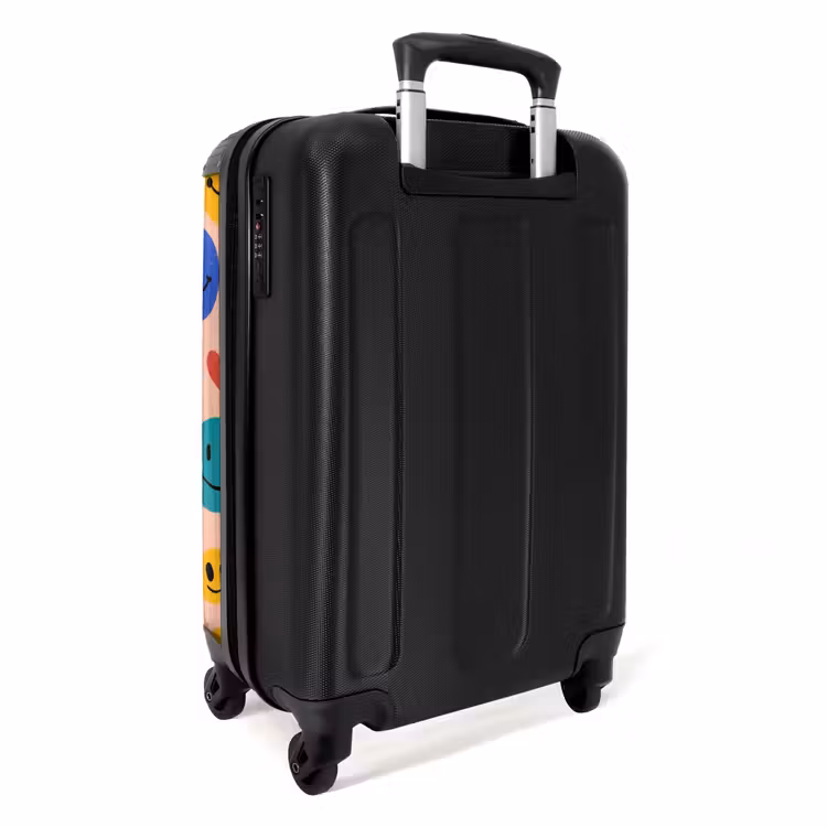 Suitcase - Pattern of colorful smiley faces — 4