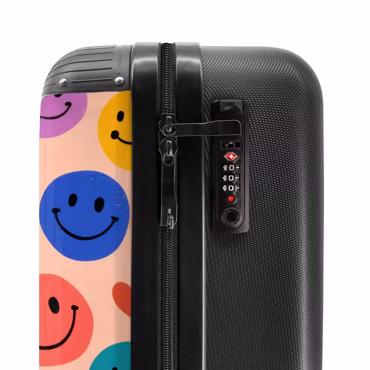 Suitcase - Pattern of colorful smiley faces — 6