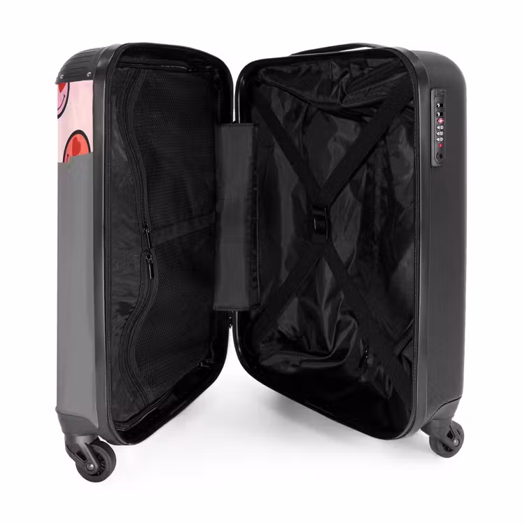 Suitcase - Pink smiley faces on a pink background — 5