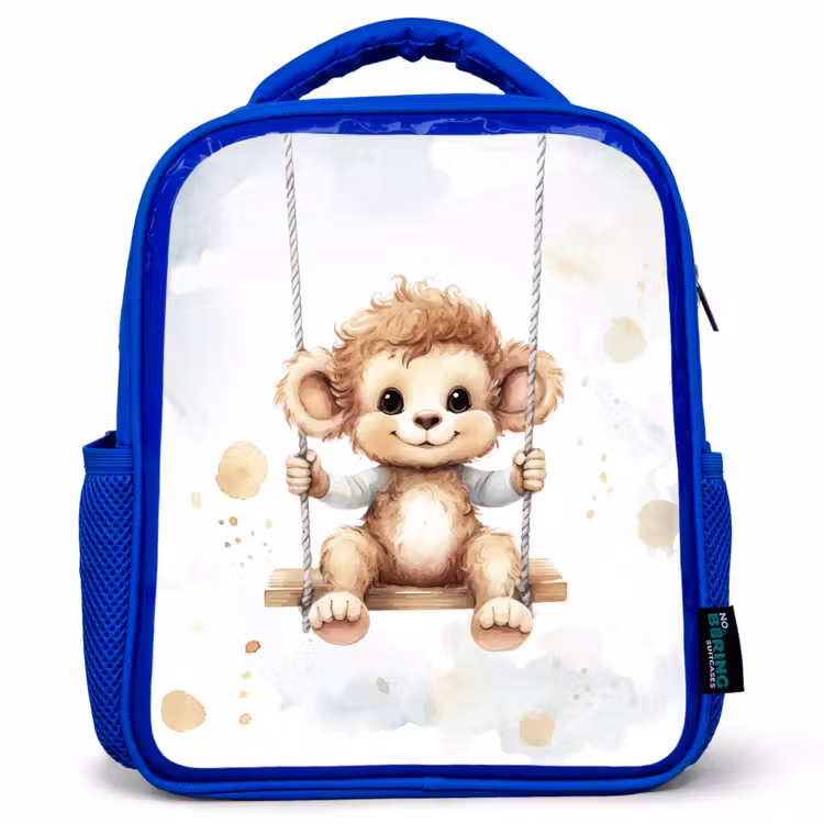 Kids backpack - Blue - Monkey - Animal - Children — 1