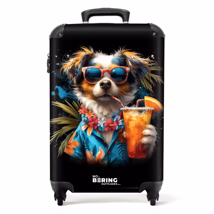 Suitcase - Dog in tropical spheres — 1