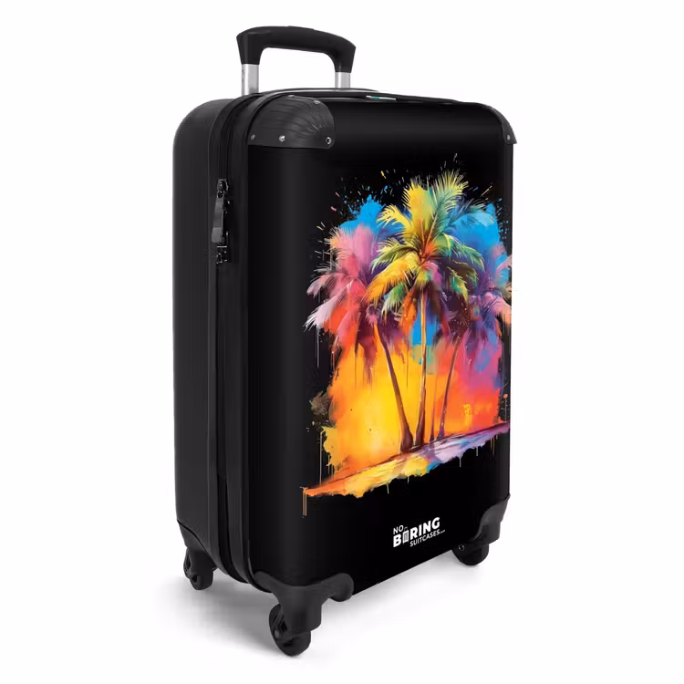 Suitcase - Palm trees smeared with paint — 4