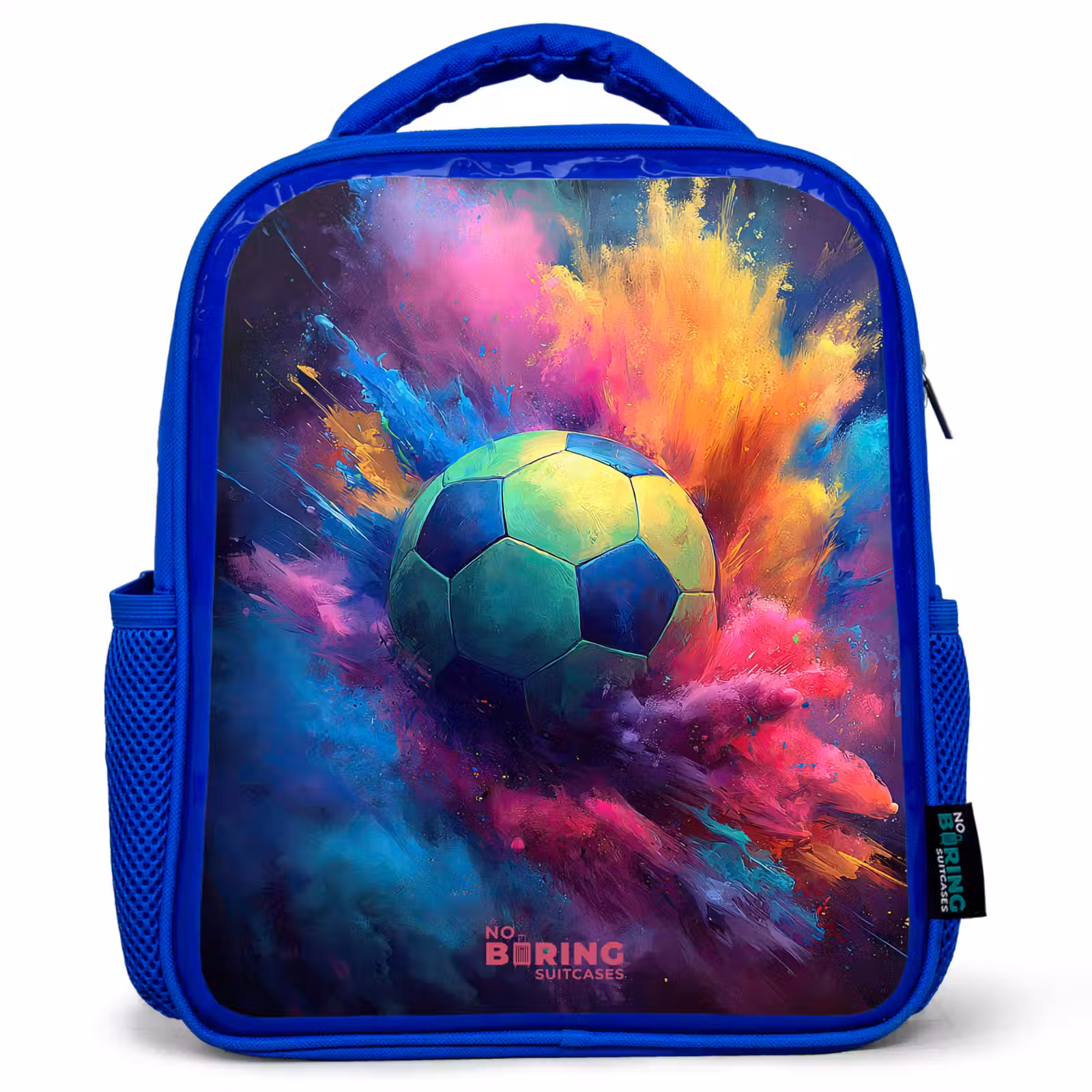 Kids backpack - Blue - Neon - Ball - Colorful — 1