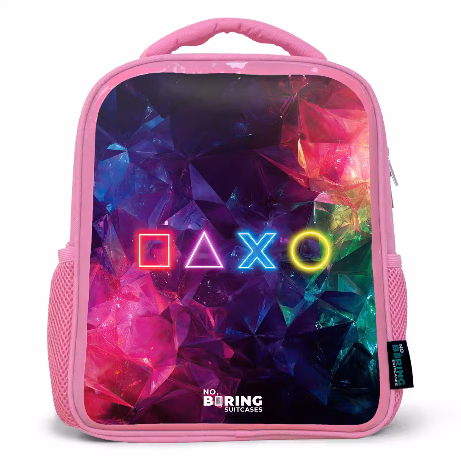 Kids backpack - Pink - Controller - Symbols - Neon — 1