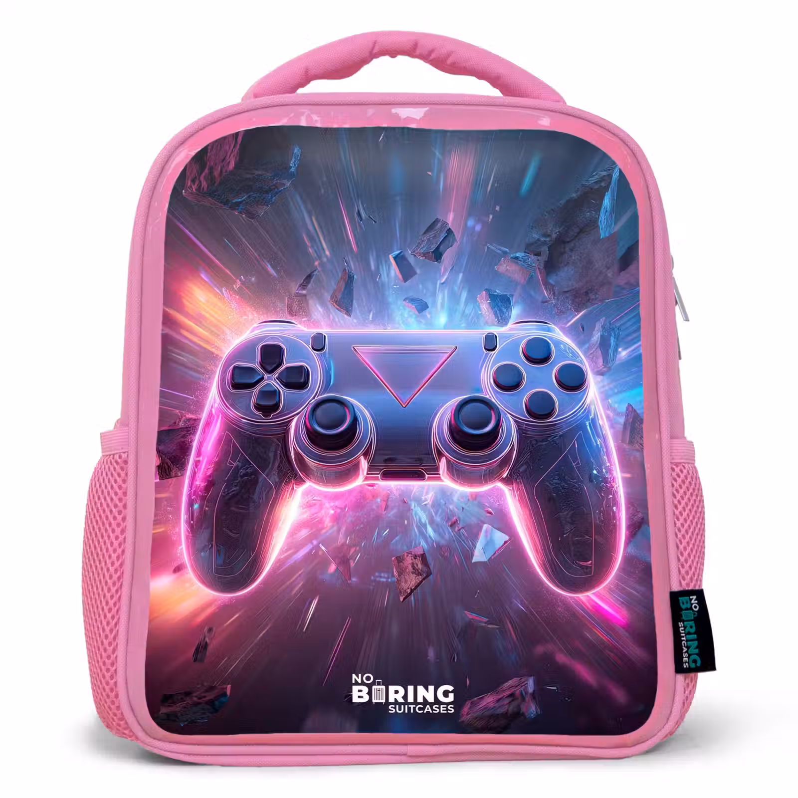 Kids backpack - Pink - Game - Controller - Neon — 1