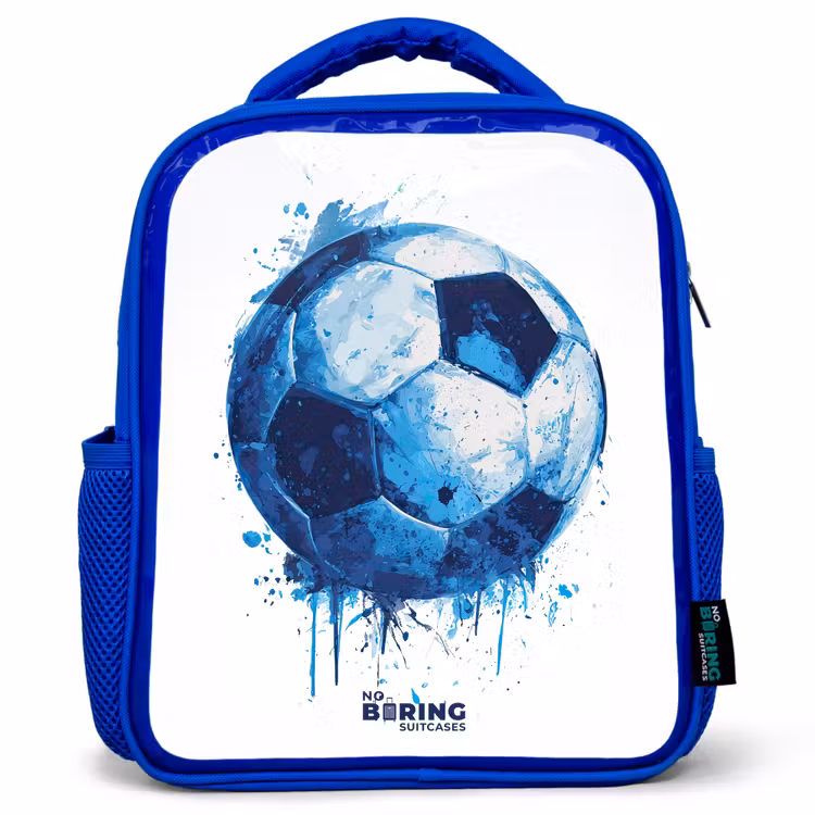 Kids backpack - Blue - Soccer - Ink splashes - Blue - Ball — 1