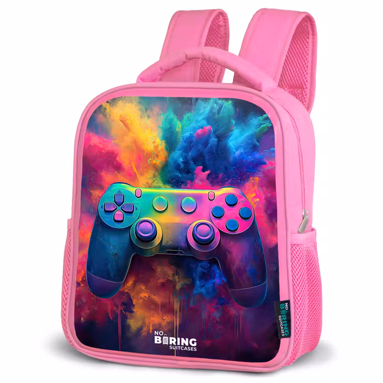 Kids backpack - Pink - Game - Controller - Colorful - Explosion — 4