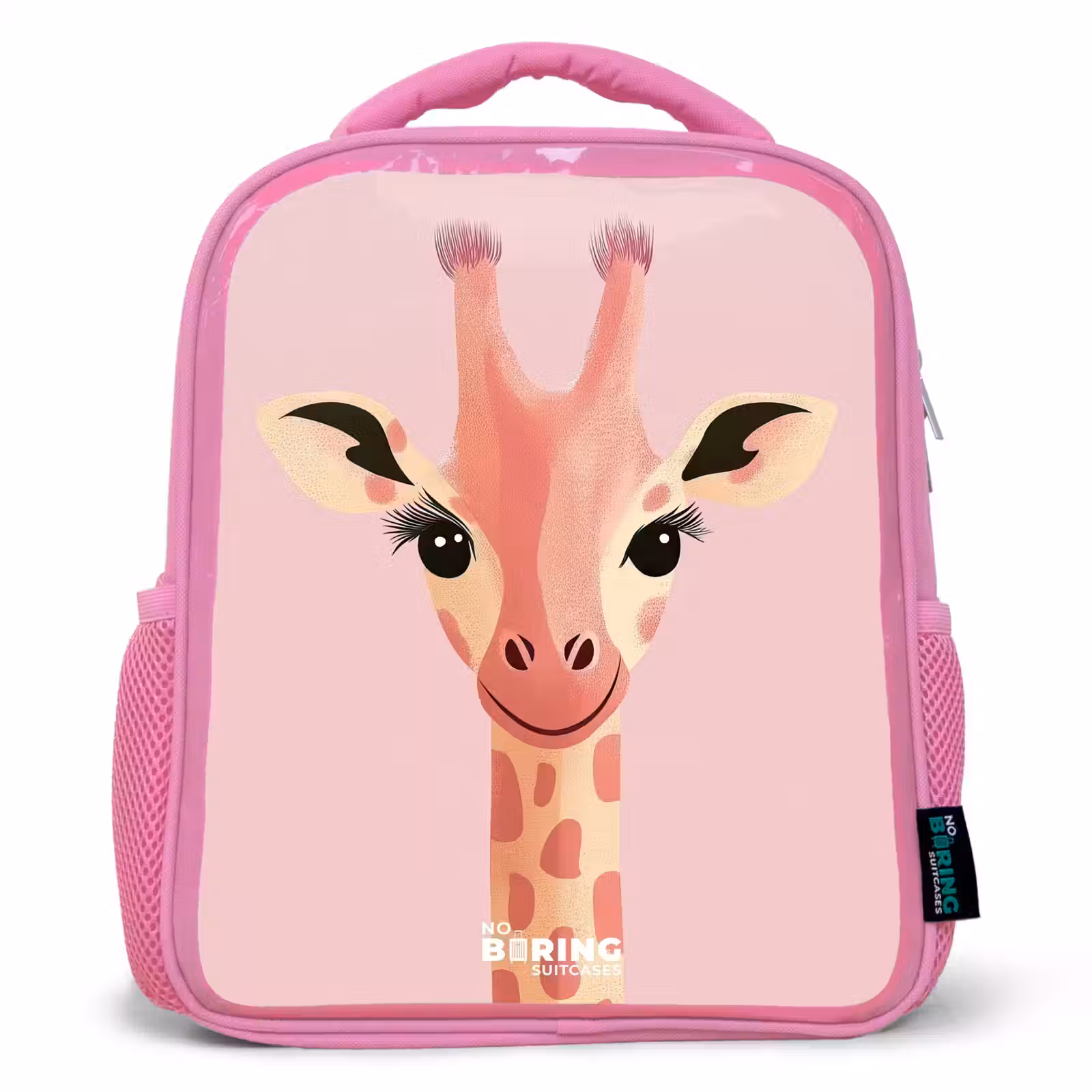 Kids backpack - Pink - Giraffe - Eyelashes - Minimalist - Pink — 1