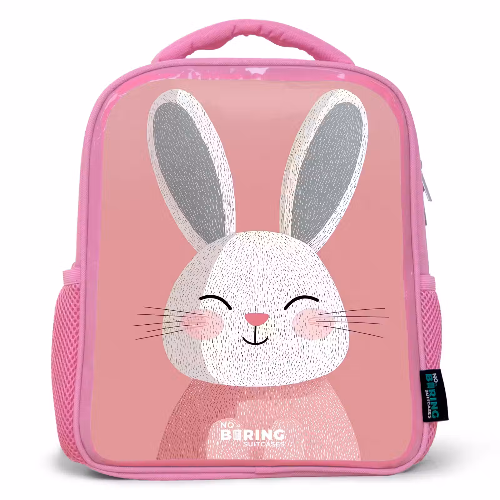 Kids backpack - Pink - Pink - Rabbit - Smile - Illustration — 1
