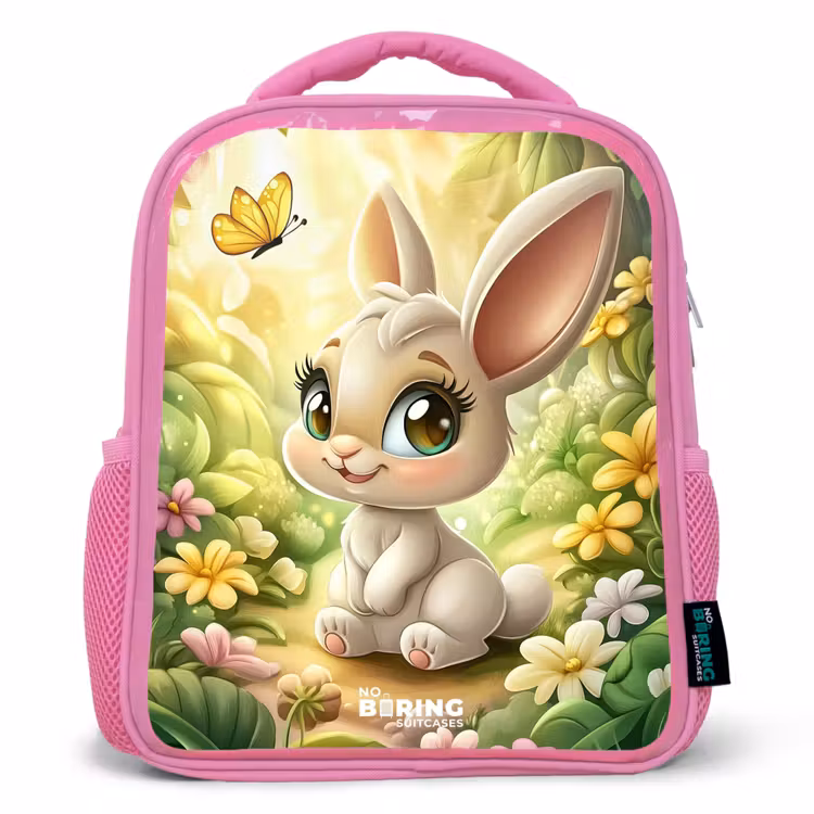 Kids backpack - Pink - Rabbit - Sunlight - Fairytale - Butterfly — 1