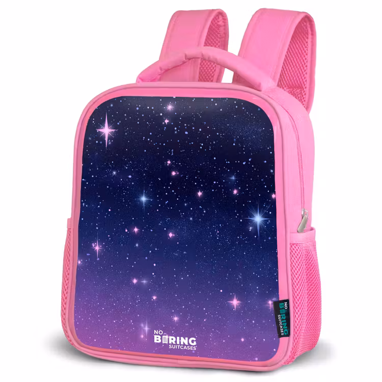 Kids backpack - Pink - Stars - Galaxy - Blue - Pink — 4