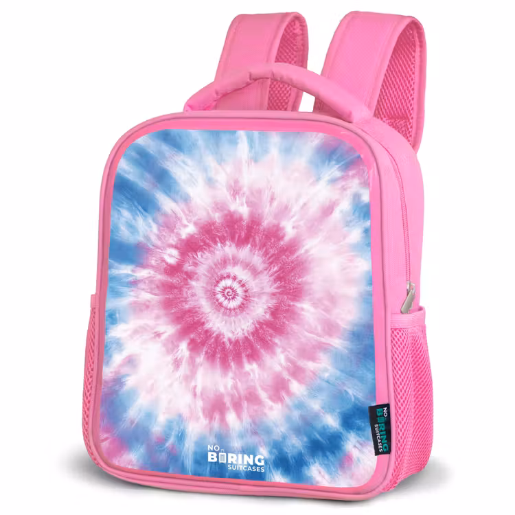 Kids backpack - Pink - Tie dye - Abstract - Blue - Pink — 4